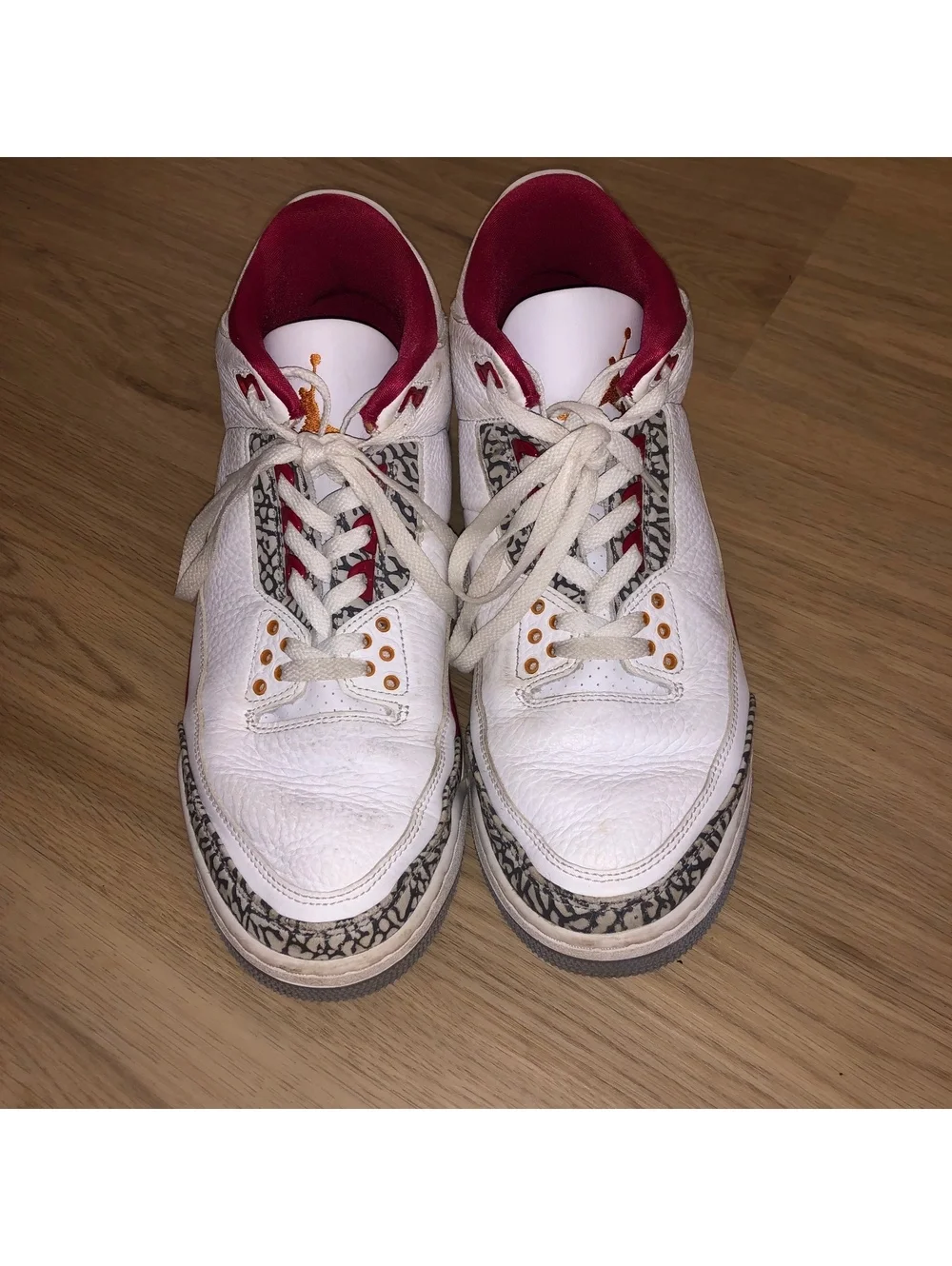 NIKE AIR JORDAN 3 RETRO CARDINAL RED WHITE BASKETBALL SHOES MENS SIZE 12